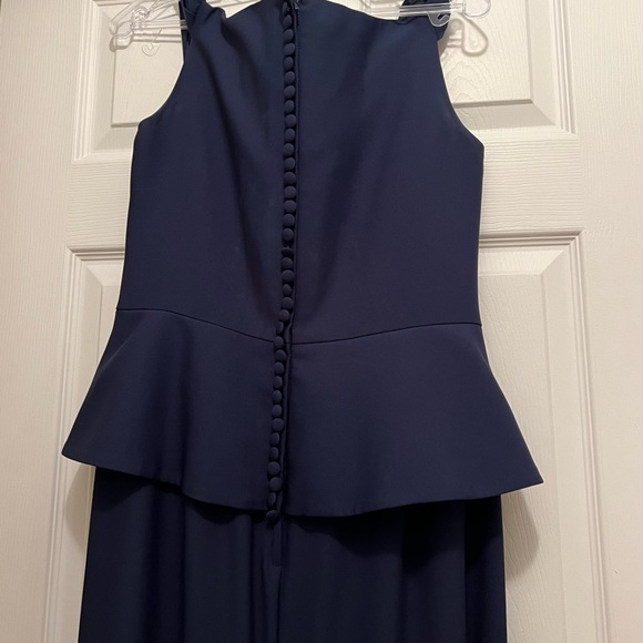Gia Franco NAVY 12012 Peplum Mermaid long Gown size 14 NWOT - Picture 6 of 8